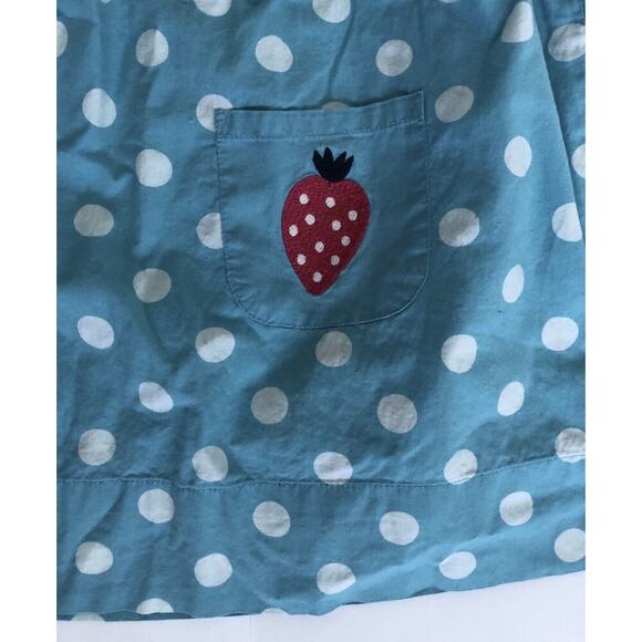 4-5y Frugi Reversible Blue Polka Dot With Strawberry - Picture 6 of 8